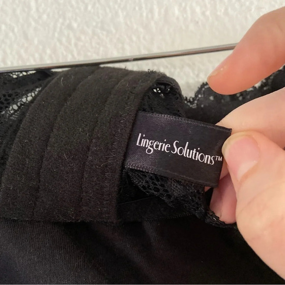 Lace Bandeau Bra Wire-Free Strapless Intimates Lingerie XL Scalloped Lace Sexy - Picture 11 of 12